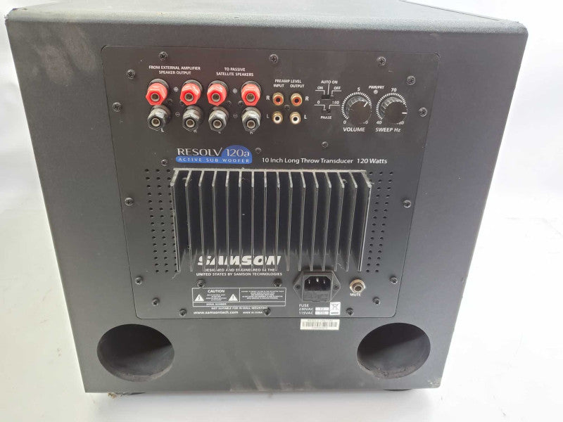 Samson Resolv 120a Active Sub Woofer  10 Inch Long Throw Transducer )