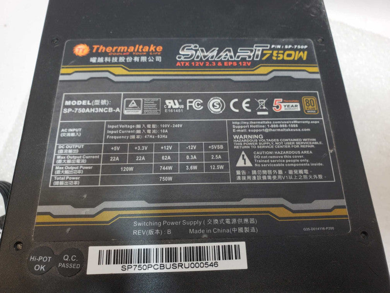Thermaltake Smart750W 750 Watt computer Power Supply _