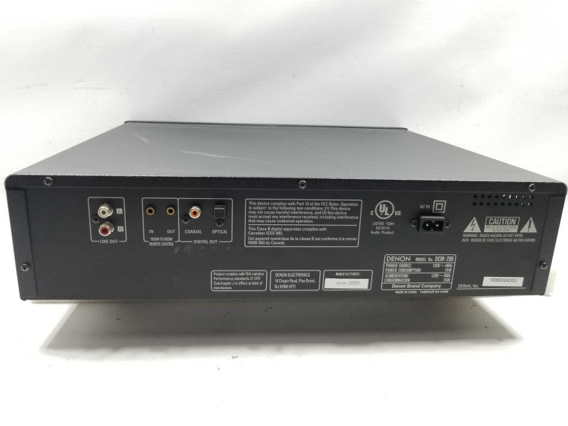 Denon DCM-290 5 Disc CD Player Auto Changer ~