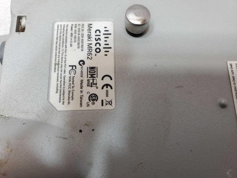Cisco Meraki MR62 Cloud Wireless Access Point MR62-HW Unclaimed _