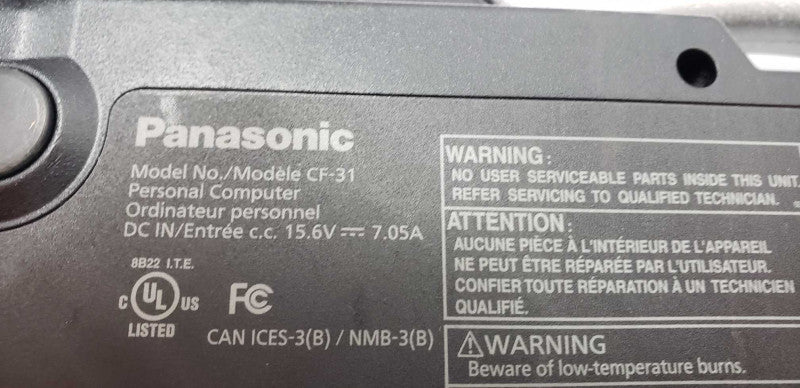 Panasonic CF-31 Toughbook I5-3340M @ 2.70ghz / 4gb ram / 47300 hours #