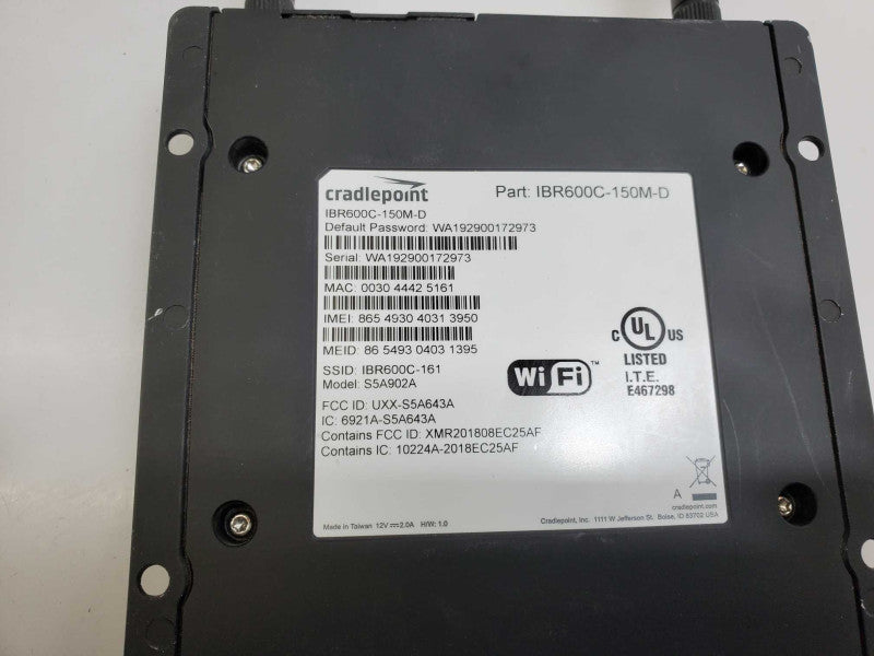 Cradlepoint LTE Router Dual SIM IBR600C-150M-D S5A902A  AS-IS )