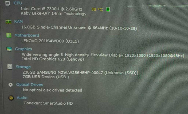 Lenovo Yoga 370 Core i5-7300U @ 2.6 GHz 16GB DDR4 250GB SSD *Touchscreen* (