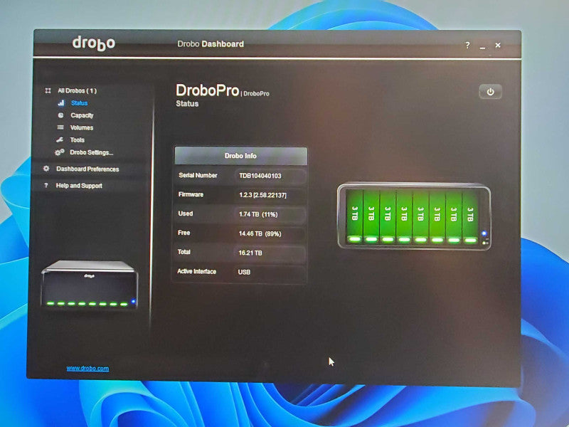 Data Robotics DroboPro DRPR1-A 8-Bay Storage with 8x 3TB HDDs _