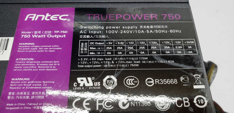 antec truePower 750 Switching power supply TP-750 , 750W #