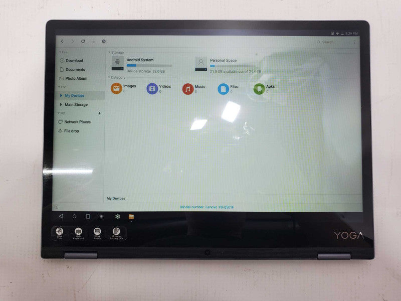 LENOVO Yoga YB-Q501F, 32GB Storage, Broken Keyboard |