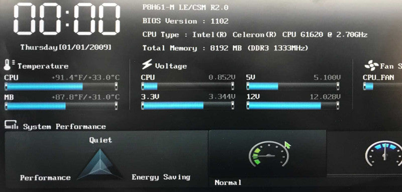 ASUS P8H61-M LE/CSM R2.0 Intel Celeron G1620 2.7GHz 8GB DDR3 mATX W/ IO Shield