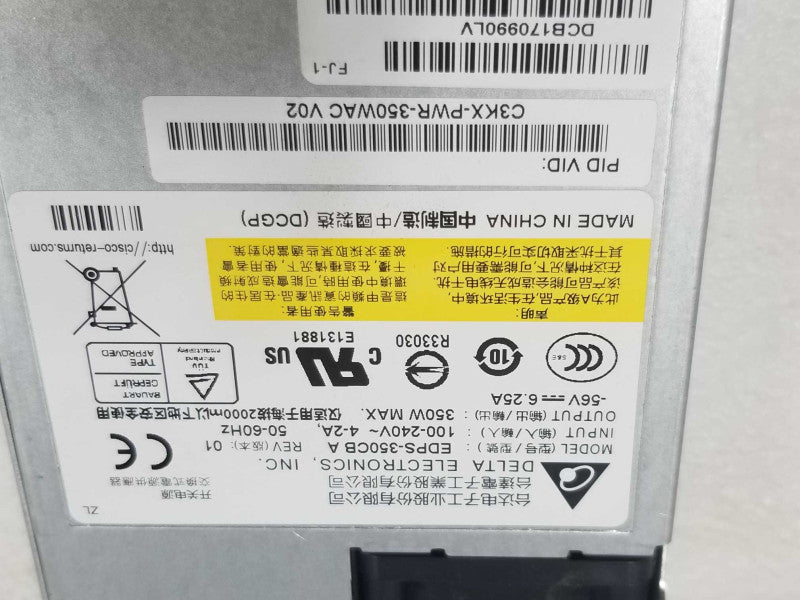 CISCO C3KX-PWR-350WAC POWER SUPPLY FOR CISCO C3560X AND C3750X SWITCHES ~