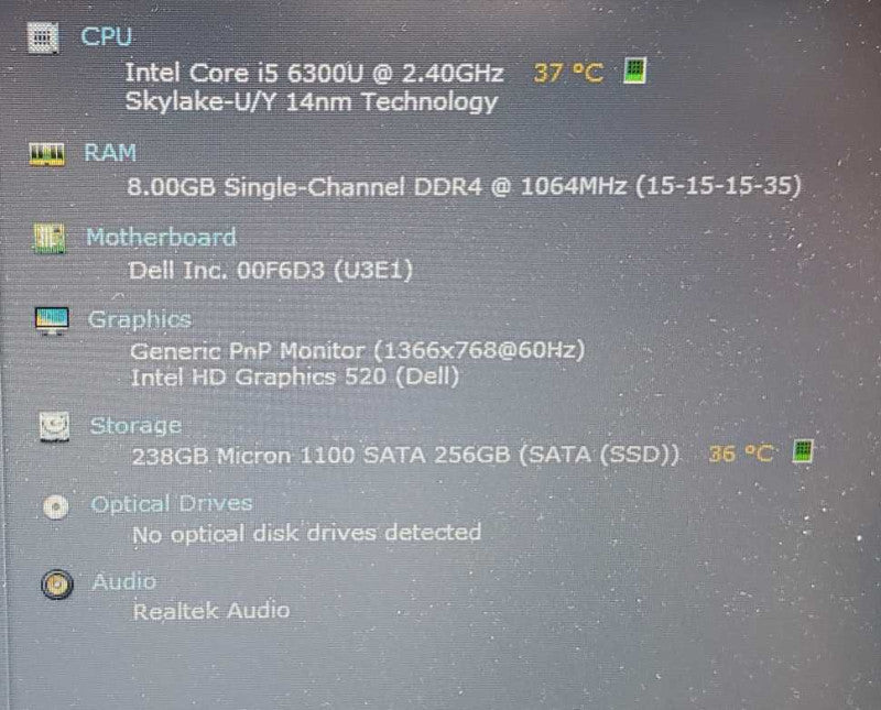 Dell Latitude 7480 Core i5-6300U @2.4GHz 8GB DDR4 256GB SSD )