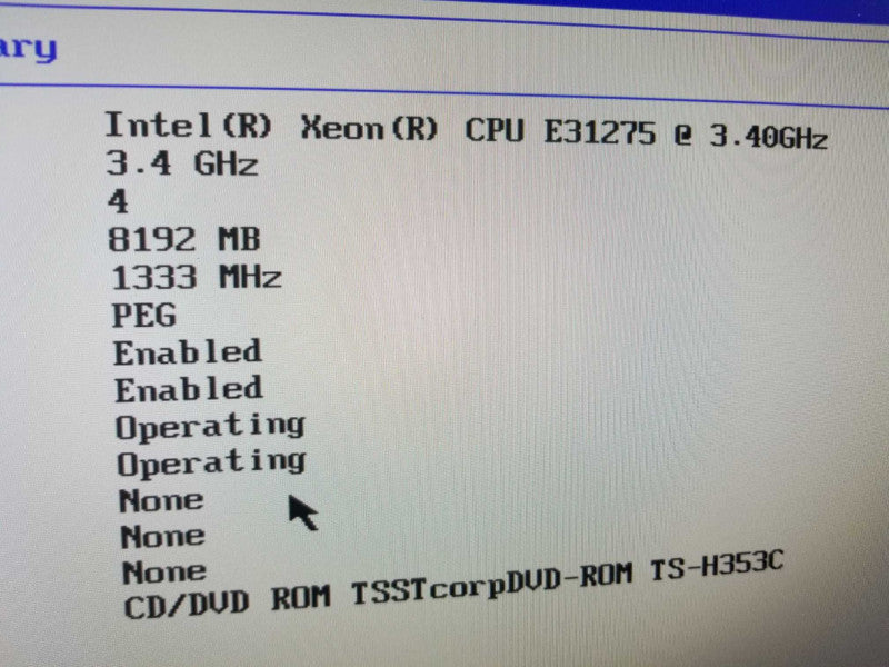 Lenovo ThinkServer TS130, Xeon E3-1275 3.4GHz QC/8GB RAM, ~