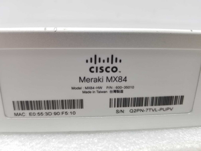 CLAIMED Cisco Meraki MX84 Cloud Managed Security Appliance ~