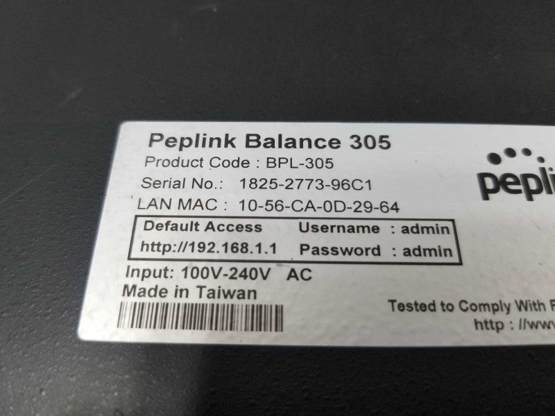 Peplink Balance 305 HW02 Load Balancing Router, AS-IS For Parts ~