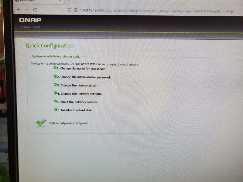 QNAP TS-809U 8-Bay network attached storage, 1x 4TB HDD, 2x PSU _