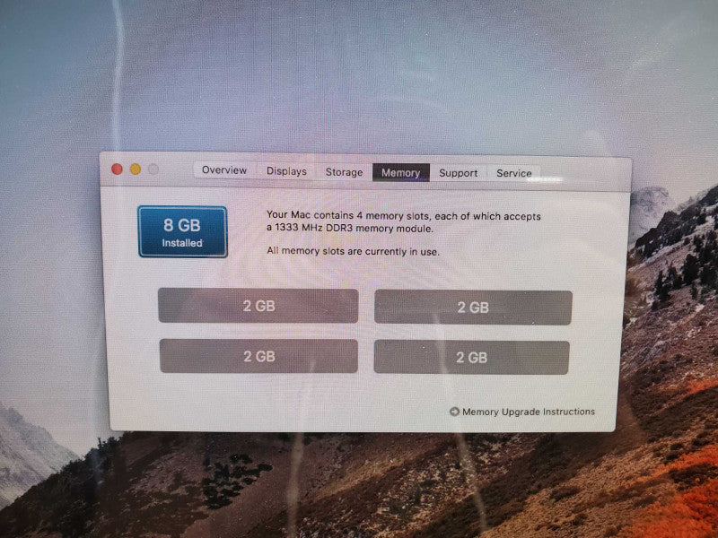 iMac 21.5\\" Mid 2010 i3-540 3.06GHz 8GB RAM 500G HDD ATI Radeon HD 4670 256 MB )