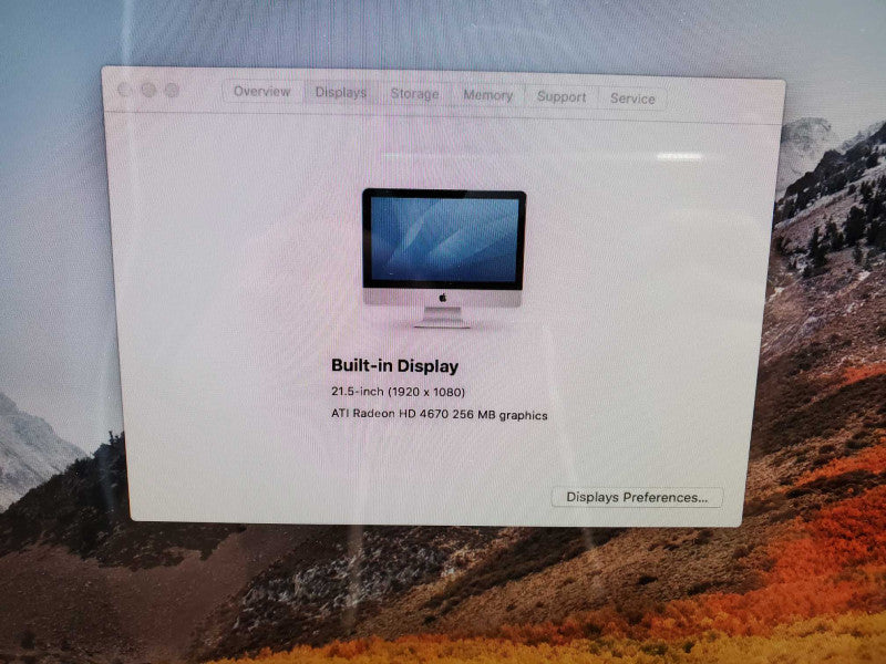iMac 21.5\\" Mid 2010 i3-540 3.06GHz 8GB RAM 500G HDD ATI Radeon HD 4670 256 MB )