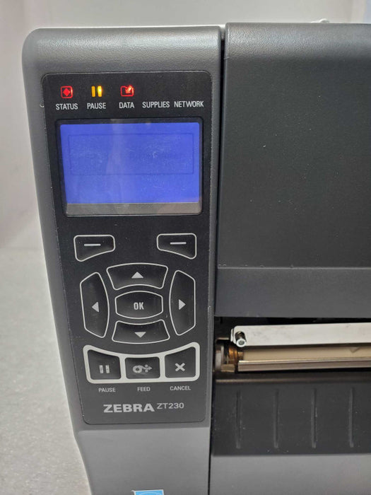 Zebra ZT230 Barcode Label Printer ZT23042-D01000FZ, Powers on, AS-IS, See _