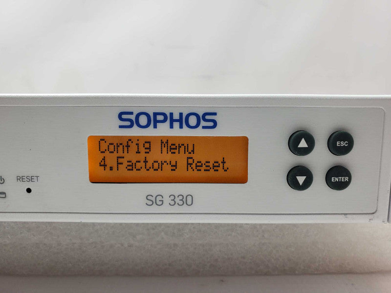 Sophos SG 330 Rev. 1 Firewall Security Appliance, Factory Reset, Read _