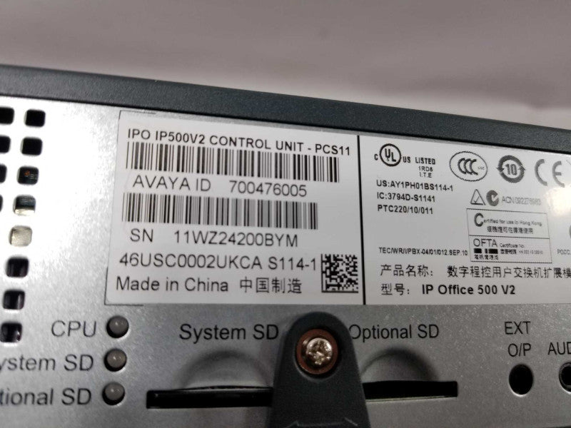 Avaya IP Office 500 V2 Phone Control Unit W/ 2x 700417462  / 700476013  ~