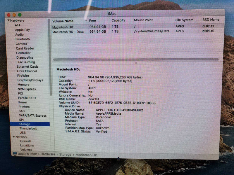 Apple iMac L2012 A1418 Core i5-3470S 2.9GHz 8GB Ram 1TB HDD, Catalina, SEE _