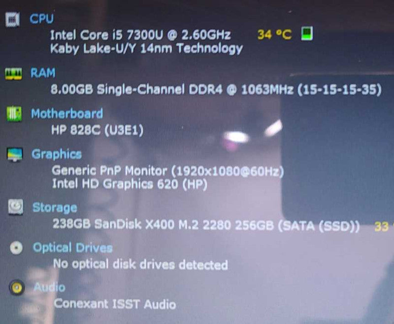 HP EliteBook 840 G4 i7-7300U 2.6GHz 8GB RAM 256GB SSD 14\\" Touchscreen $