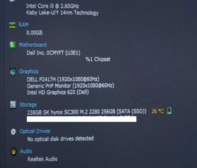 Dell Latitude 5580 15.6\\" 1080 i5@2.6GHz 8GB 240G SSD [