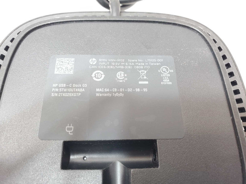 HP HSN-IX02 USB-C Dock G5 USB 3.0 Universal Docking Station 5TW10UT#ABA _