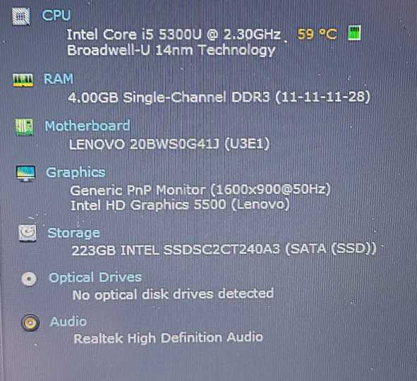Lenovo ThinkPad T450s i5-5300U 2.3GHz 4Gb RAM 240GB SSD 14\\" $