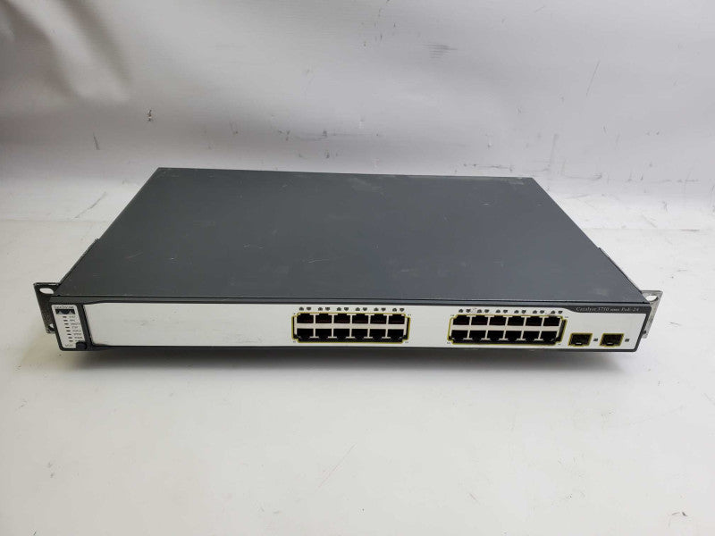 Cisco Catalyst WS-C3750-24PS-S 24 Port 2x SFP Managed Switch_Factory reset )