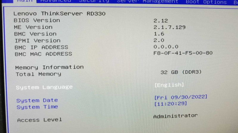 Lenovo ThinkServer RD330 1U 1x Xeon E5-2407 2.2Ghz QC/32GB DDR3, No RAID/HDDs ~
