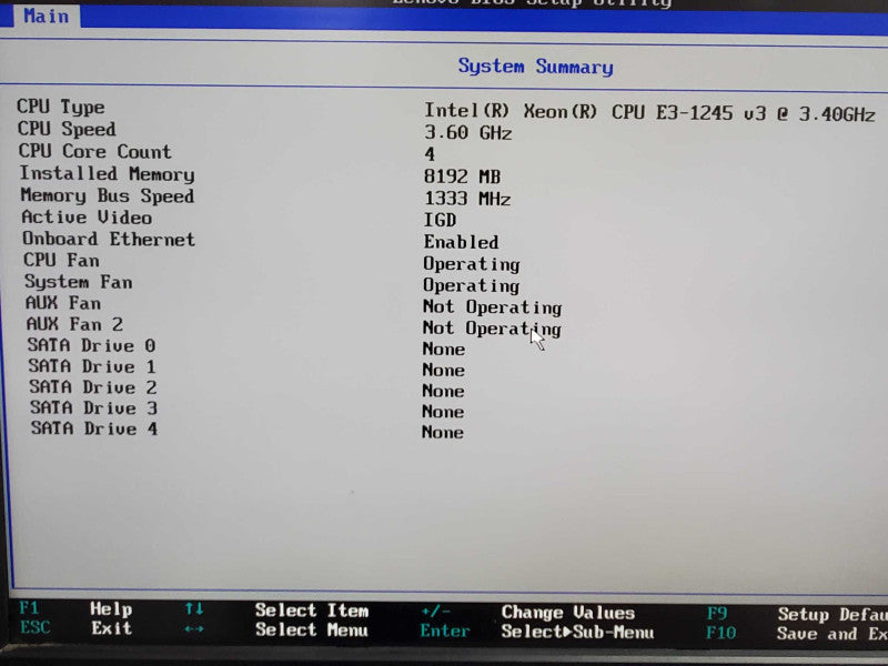 Lenovo ThinkServer TS440, E3-1245 v3 3.6GHz 8GB DDR4 No HDD No RAID Controller (AS-IS) |