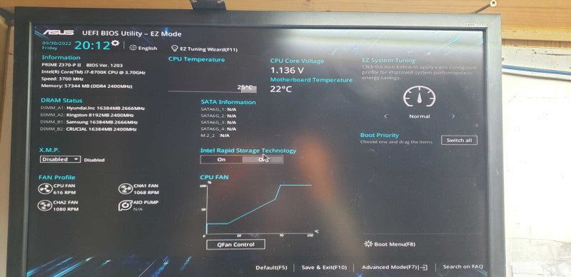 Custom PC i7-8700k @ 3.70ghz / 57gb ram / Firepro V5800 / PZ370-P II #
