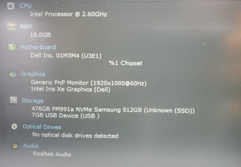 Dell Latitude 5420 Core i5-1145G7 @ 2.6 GHz 16GB DDR4 500GB SSD (