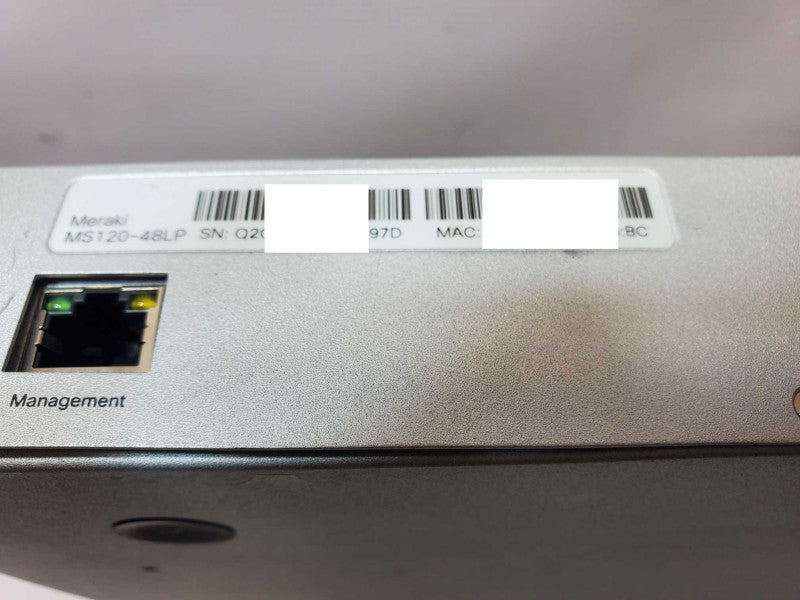 Cisco Meraki MS120-48LP-HW 48-Port Gig ethernet Switch, CLAIMED, AS-IS, SEE _