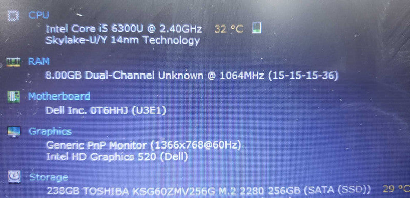 Dell Lattitude E7470 i5-6300U @ 2.40ghz / 8gb ram / 256gb HDD / 14\\"  #