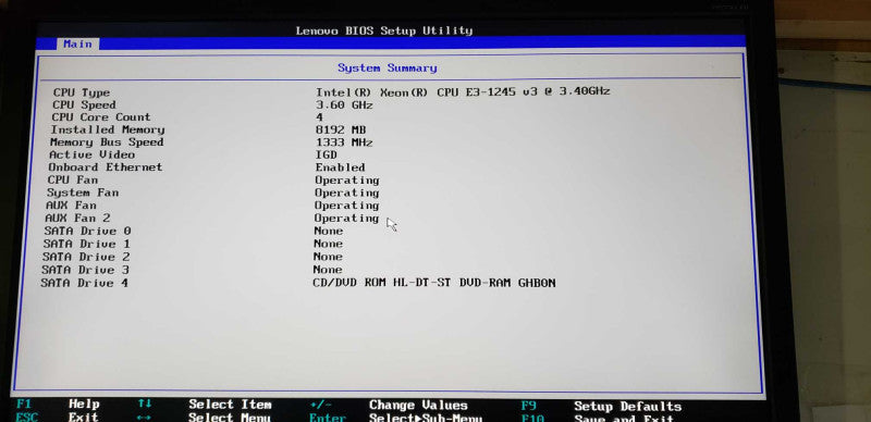 Lenovo TS440 Xeon E3-1245 V3 @ 3.40ghz / 8gb ram / no HDDs #