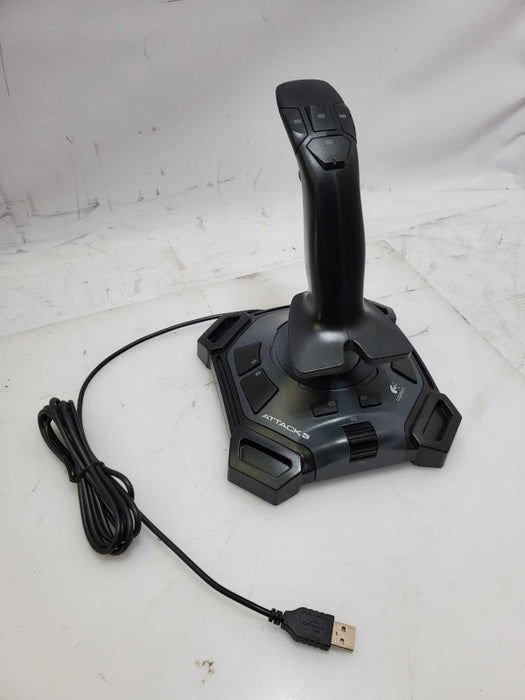 Logitech Attack 3 Gaming Joystick J-UJ18 PC USB ATK3 Flight Simulator )