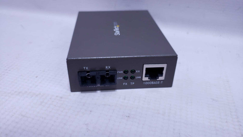 StarTech MCMGBSC15 Gigabit Fiber Ethernet Converter 1000BASE-LX to 1000BASE-T [