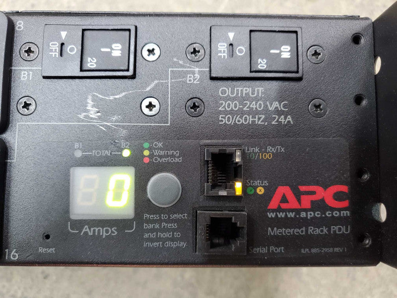 APC Metered Rack PDU, Metered, 2U, 24A, 208V, (12) C13s and (4) C19 _