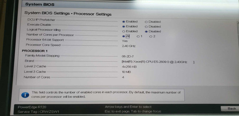 Dell Poweredge R720 Xeon E5-2609 @ 2.40ghz / 40gb ram / H710 Mini Ctrl #