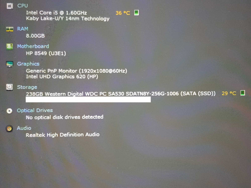 HP EliteBook 840 G6 Touchscreen Core i5-8365U @ 1.60GHz 8GB RAM 256GB SSD +