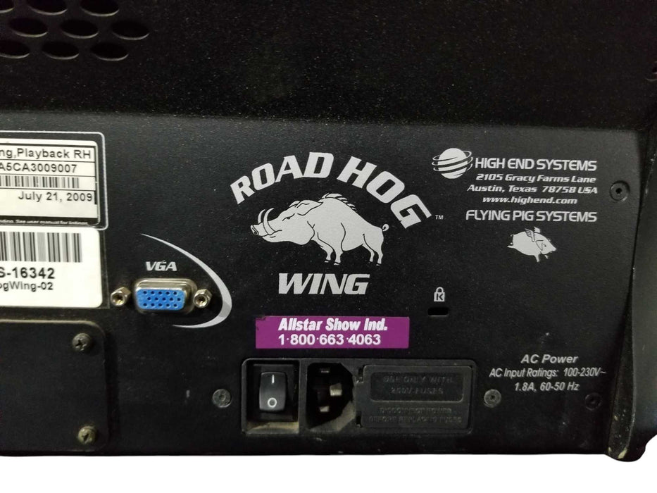 WING PLAYBACK RH AS-16342 High End Systems Road Hog - Power Tested ONLY
