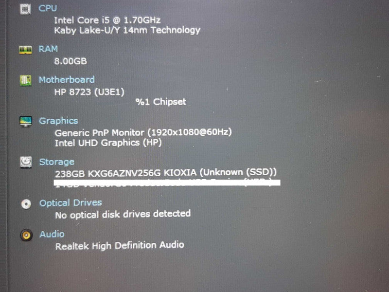 HP EliteBook 840 G7 Touchscreen i5-10310U @ 1.70GHz 8GB RAM 256GB SSD +