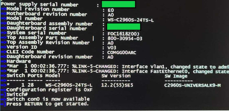 Cisco Catalyst WS-C2960S-24TS-L 24-Port Gigabit 4x SFP Managed Ethernet Switch $