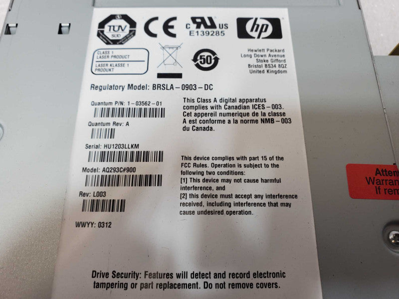 HP Drive assembly LTO5 FC HH Quantum 3-05436-01 AQ293C#900 _