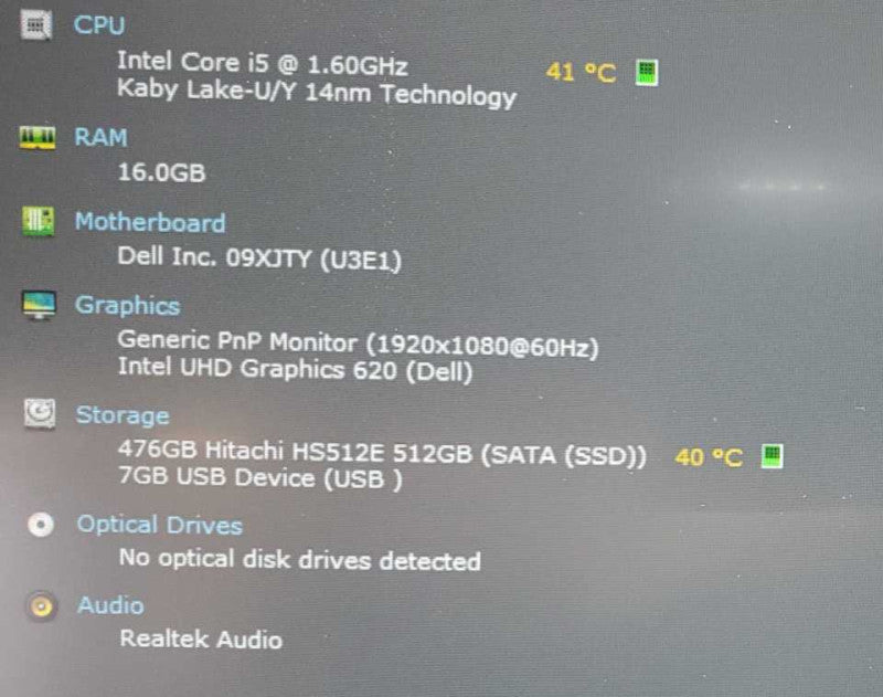 Dell Latitude 3490 Core i5-8250U @ 1.6 GHz 16GB DDR4 500GB SSD (