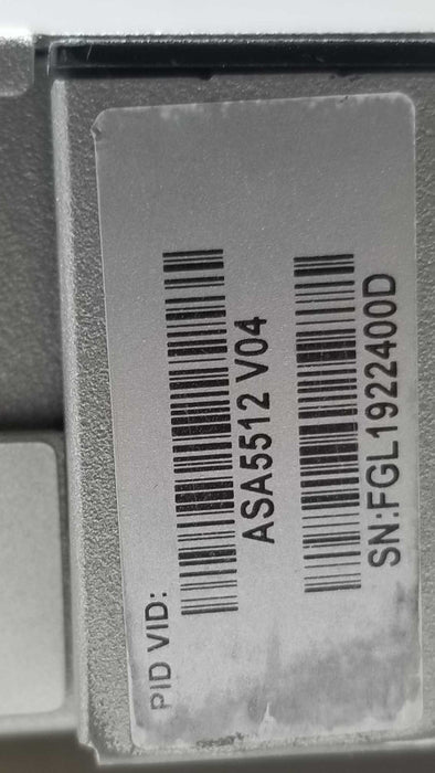 Cisco ASA5512-X Firewall Adaptive Security Appliance W/ Base License ~