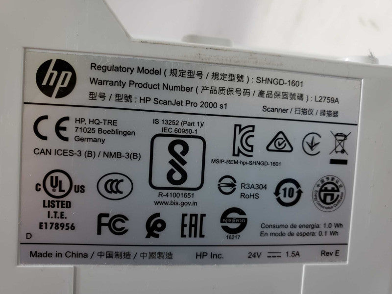HP ScanJet Pro 2000 s1 Sheet-feed Scanner for parts or repair )