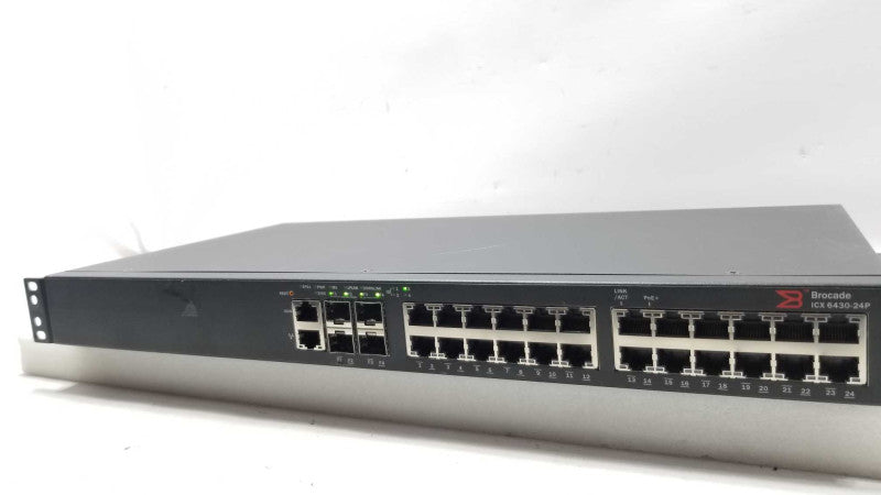 Brocade ICX 6430-24P 24-Port Gigabit Switch PoE+ ~