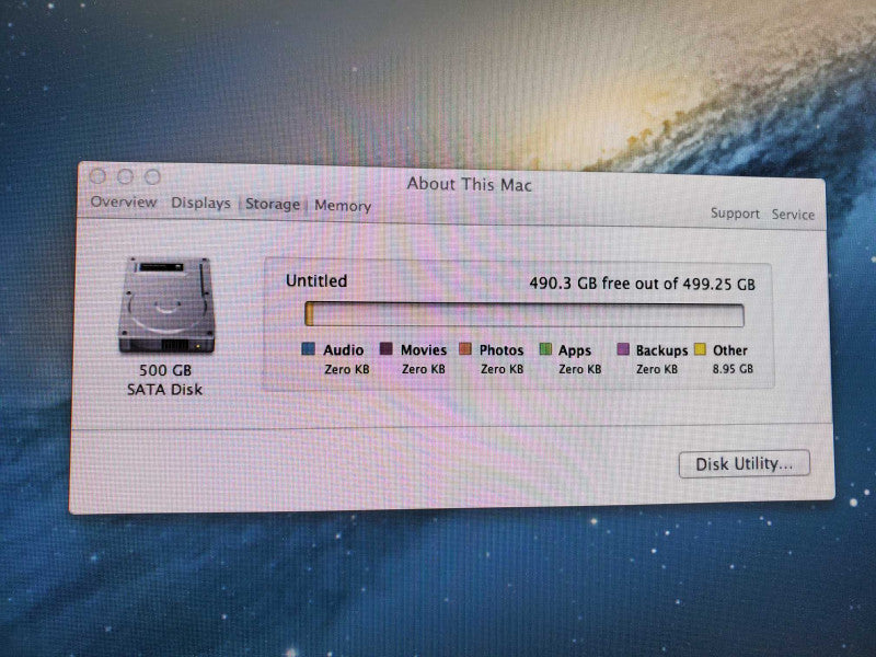 Apple Mac Mini L.2012 A1347 i5-3210M @2.5GHz 4GB RAM 500GB HDD HD 4000 )