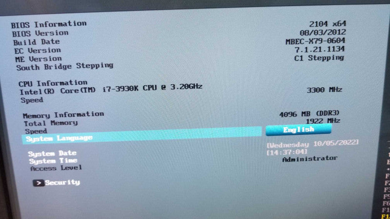 ASUS P9X79 PRO Intel X79, i7-3930K 3.2GHz/4GB DDR3, nVidia GT 640, No HDDS ~